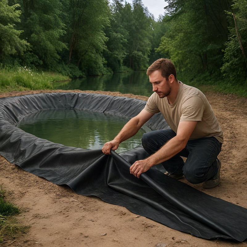 Dark Slate Gray Industrial Heavy Duty Pond Liner 25 Year Guarantee Pond Lining