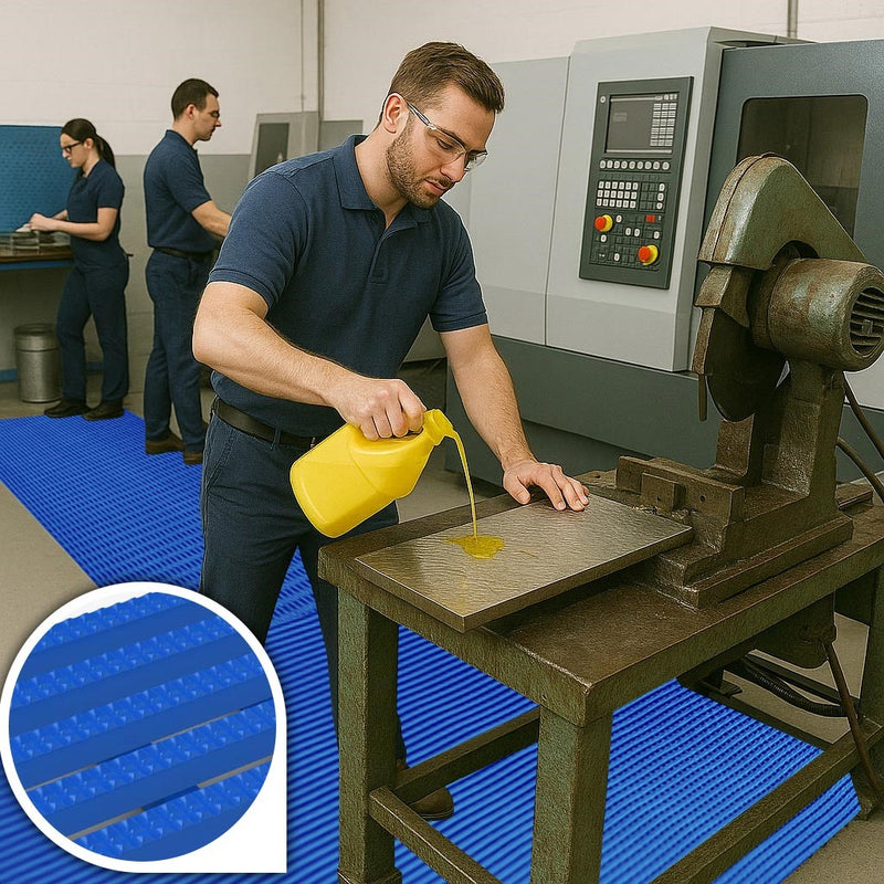 Tan Heavy Duty PVC Slip-Resistant Mat