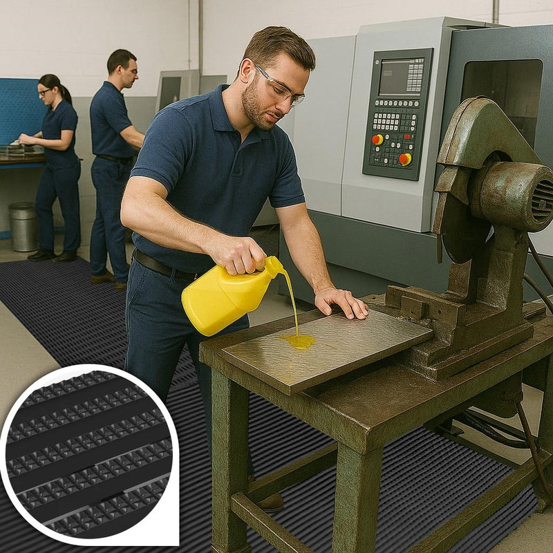 Dark Slate Gray Heavy Duty PVC Slip-Resistant Mat