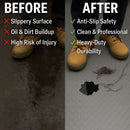 Dark Slate Gray Circular Stud Rubber Matting Roll – R11 Slip-Resistant Flooring for Industrial & Commercial Areas