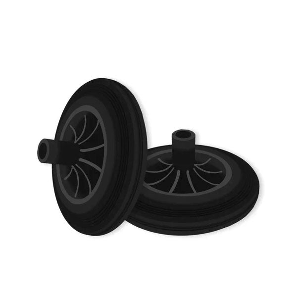 Black Cushion Rubber Tyre with Plain Bore Wheelie Bin Wheel 200kg Load Capacity