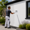 Light Gray Masonry Paint | Exterior Wall Paint for Brick, Render, Stone & Concrete | Weatherproof Matt Masonry Coating