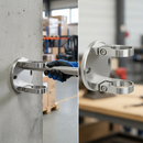 Gray Premium Heavy Duty Round Wall Bracket for 48.3mm Tube Installation - Durable and Reliable Support