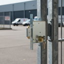 Dark Gray Premium Double Throw Hook Lock for Sliding Gates with 54mm Cylinder and 3 Keys for Automated Gate Security