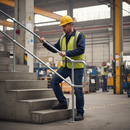 Dim Gray Premium Side Palm Handrail Standard Galvanised for 34mm Tube with 500mm Centres and 700mm Tail Length