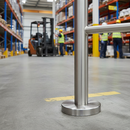 Dark Gray Premium Stainless Steel Base Cover Plate 105mm Diameter for 42.4mm Tube with Satin Finish