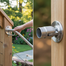 Sienna Premium Adjustable Wall Bracket for 48.3mm x 2mm Tube - Durable 316 Stainless Steel Construction