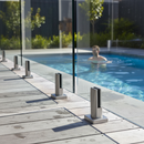 Gray Premium Heavy Duty Duplex Stainless Steel Spigot Base for 12.0mm - 17.5mm Glass with Superior Corrosion Resistance