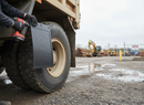 Alice Blue Premium Tapered Rubber Mud Flap 150mm x 250mm with Custom Print Area - High-Quality Professional Grade for Industrial and Commercial Applications
