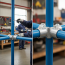 White Smoke Premium Add On 4 Way Cross Key Clamp for 48.3mm Tube - Ideal for Multi-Vertical Structures