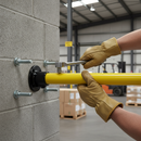 Light Slate Gray Premium Wall Flange Key Clamp for 42.4mm Tube - Heavy Duty Black Powder Coated Finish for Internal Use