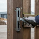 Dark Olive Green Premium Stainless Steel Keep for Wooden Posts 40-60mm - Robust Insert Lock Solution