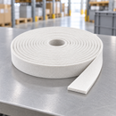 White Expanded Silicone Sponge Rubber Strip – 5m Roll