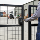 Light Gray Premium Heavy Duty Side Code Gate Lock with Reversible Push Pad - Suitable for Metal Box Section Gates