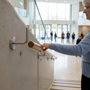 Dim Gray Premium 304 Stainless Steel Handrail Bracket with Push Fit Cover Plate - 85mm Projection and Easy Installation