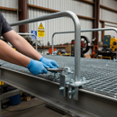 Dark Slate Gray Premium Galvanised Modular Rail Platform Return Bend for 42mm Tube with 550mm Centres