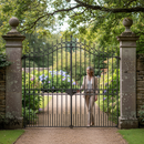 Dark Olive Green Premium Decorative Gate Top Profile 10mm Thick, 205mm x 2000mm with 260mm Rise for Enhanced Aesthetics