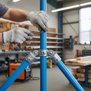 Dark Sea Green Premium Double Swivel Socket Connection Key Clamp for 60.3mm Tube - Heavy Duty Connector for Secure Pipe Assembly