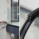 Gray Premium External Rubber Seal for Juliet Balcony Systems - Compatible with 17.52mm Glass for Secure Installation