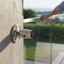Gray Premium Adjustable Wall Bracket for 48.3mm x 2.6mm Tubes - Heavy Duty Stainless Steel Construction