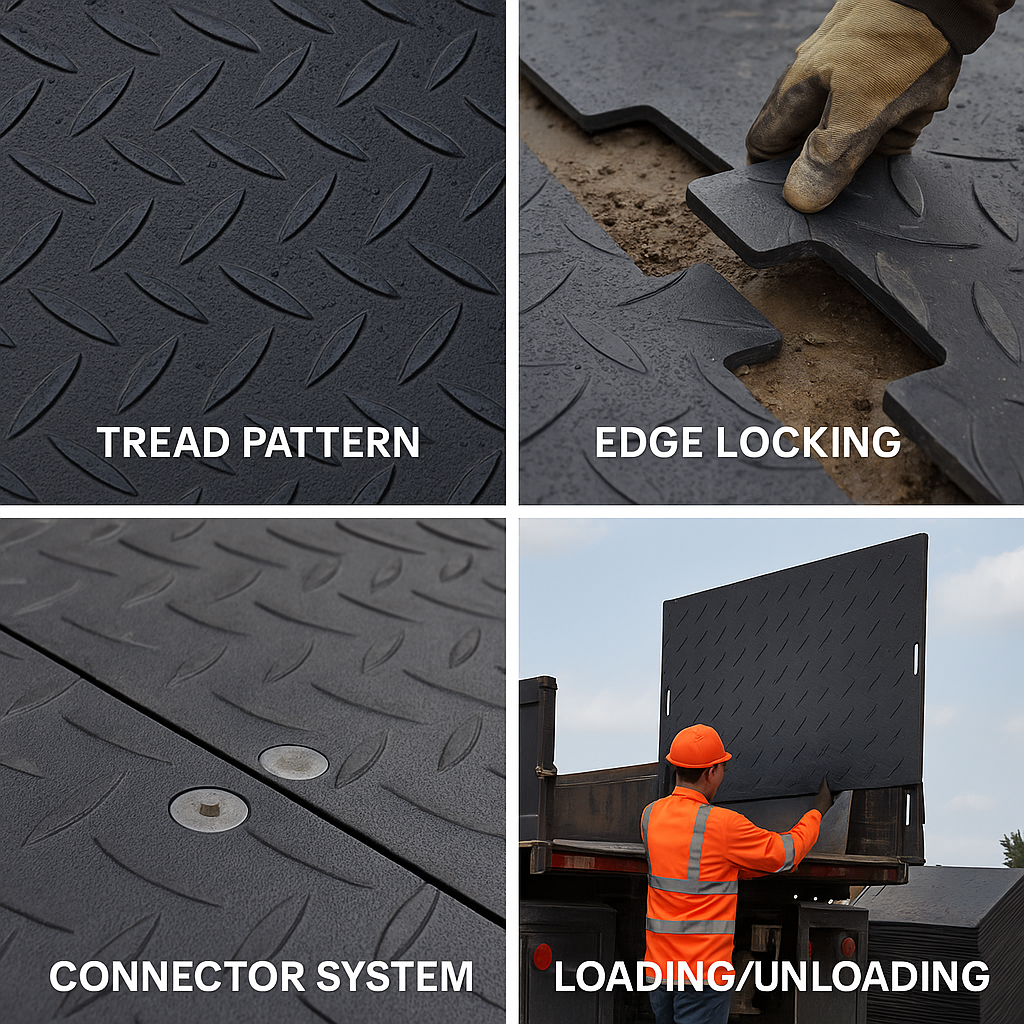 Dark Slate Gray GroundLock® HDPE Ground Protection Mats – Heavy-Duty Temporary Road & Trackway Panels for Construction, HGV & Plant Access (2400×1200×15mm, 44kg)