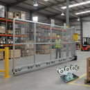 Light Slate Gray Premium Heavy Duty Cantilever Trolley Carriage with 8 Wheels and 500kg Load Capacity