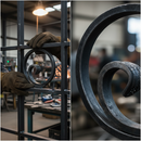 Black Premium 100mm Diameter Fishtail Forged Ring with 12 x 6mm Specifications for Heavy Duty Applications