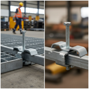 Dim Gray Premium Flooring Grating Clip for 30mm to 41mm Load Bar Centres - Galvanised with M8 Screw for Easy Installation