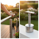 White Smoke Premium Adjustable Handrail Support for 48.3 x 2.6mm Tube - 316 Stainless Steel with Satin Finish
