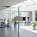 Lavender Premium Aluminium Straight Glass Stiffener Satin Finish for 12mm to 21.52mm Glass with Rubber Inserts
