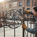 Light Gray Premium Rosette with 300mm Diameter and 12mm Round Bar for Versatile Applications and Robust Performance