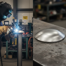 Black Premium Weldable Domed End Cap for 42.4mm Tube - 316 Stainless Steel with Satin Finish