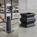 Dark Gray Premium Box Section Collar for 80 x 80mm Square - 120mm High and 120mm Wide for Secure Fit