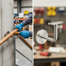 Gray Premium 316 Stainless Steel Handrail Bracket with 78mm Projection for Flat Surfaces - Durable and Weather-Resistant