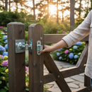 Black Professional Adjustable Gate Hinge M20 with Heavy Duty Fixing Plate 100x100mm and Back Plate 115x40mm for Maximum Load Capacity