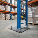 Dark Gray Premium Square Back Plate 100 x 100 x 8mm with 11mm Diameter Holes at 75mm Centres