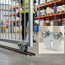 Dark Gray Premium Double Trolley Gate Wheel 61 x 60mm with 24mm Diameter Wheels for Heavy Duty Applications