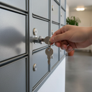 Dim Gray Premium Mailbox Lock with Keys Compatible with MB7, MB12, and MB13 Models - High-Quality Professional Grade for Industrial and Commercial Applications