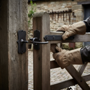 Black Premium Heavy Duty Fixing Bracket 135mm x 75mm x 5mm with 12mm Pin for Secure Installations
