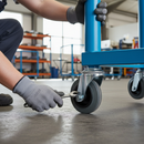 Dim Gray Premium 75kg Rated Swivel Castor Wheel with 100mm Diameter for 42.4mm Tube - Durable Polypropylene and Rubber Tread Design