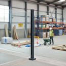 Gray Premium Easy Slide Base Fix Aluminium Balustrade Mid Post for 11.5mm Glass with Fast Installation and High Load Capacity