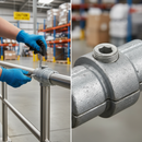 Gray Premium Internal Expanding Joint Tube Coupler for 42.4mm Tube - Provides Flush Joint Connection