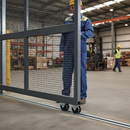 Dark Slate Gray Premium 3 Metre Ground Track for V Wheels - Heavy Duty Galvanised Steel with 800kg Weight Limit