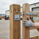 Dark Gray Premium Heavy Duty Zinc Plated Hinge Plate with 12mm Pin - 75x75mm Back Plate for Durable Applications