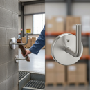 Dark Gray Premium 304 Stainless Steel Handrail Bracket with 85mm Projection, M6 Threaded Top Hole, and Cover Plate for Durable Support