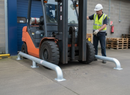 Dark Gray Premium Heavy Duty Wheel Guide 3000 x 600 x 365 mm - Galvanized Steel for Trailer Alignment