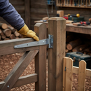 Dark Slate Gray Premium Heavy Duty Galvanised Medium Duty Tee Hinges 300mm with Countersunk Head Screws