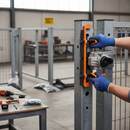 Dark Gray Professional Assembly Jig for High-Performance Gate Closer with Drilling Kit and Accessories