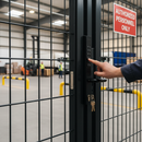 Black Premium Double-Sided Battery Powered Code Lock with Weatherproof Keypad for 50mm Profile Gates