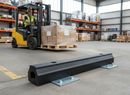Dark Gray Premium Rubber Kerb Protection for Parking Bays - 660mm Dimensions with Fixing Plates for Easy Installation